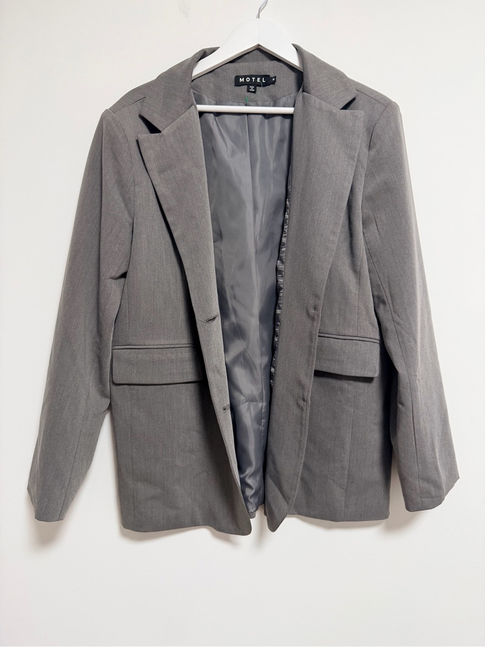 Motel Grey Oversized Blazer Jacket